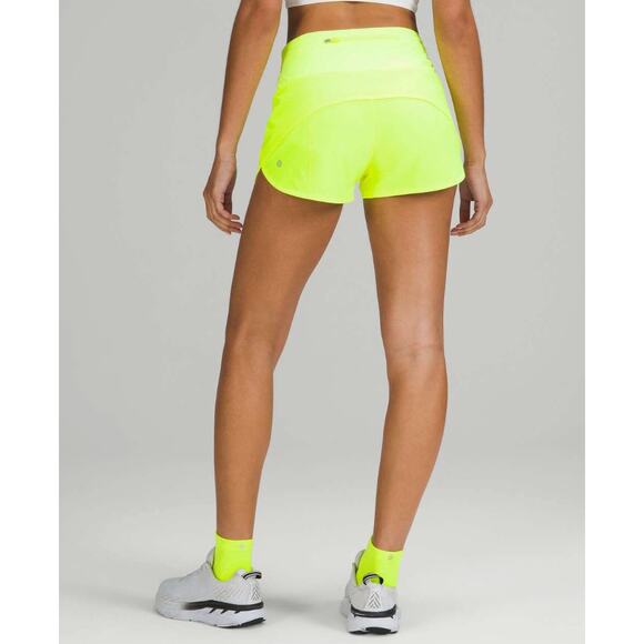 Lululemon Speed Up High-Rise Lined Short 2.5" Highlight Yellow - Picture 2 of 5